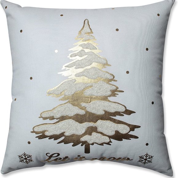 Pillow Perfect Throw Pillow, 17.5" x 17.5", Glamour Tree Gold (Single) - Picture 1 of 3